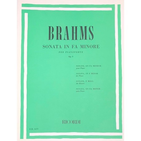 BRAHMS Sonata in FAm Op 5